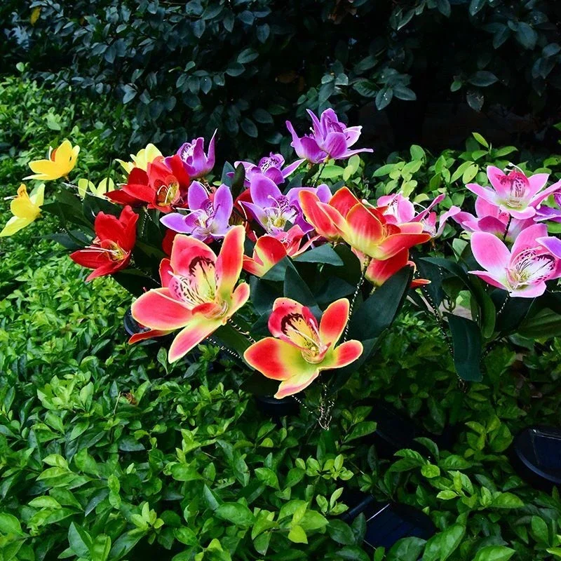 1 Stück künstliche Blumen-Rasenlichter, 7-köpfige – Bild 3