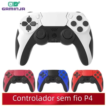 GAMINJA Wireless Controller Bluetooth Gamepad Doppel Vibration 6 Achsen Joypad Touchpad Mikrofon Kopfhörer