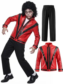 Pop-Star Jackson Kinderkleidung Halloween Cosplay 80er Jahre Sänger Bühnenauftritt Kinderkostüm Rock Disco