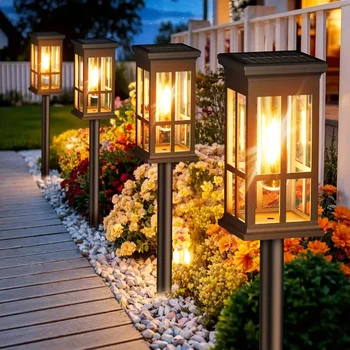 Wasserdichte, helle Solar-Wegebeleuchtung, energieeffiziente LED-Landschaftslampen für Hof, Garten, Gehweg