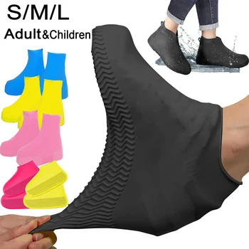 Wasserdichte Schuhüberzüge aus Silikon, rutschfest, für Regenstiefel, Unisex, Sneakers-Schutz für regnerische