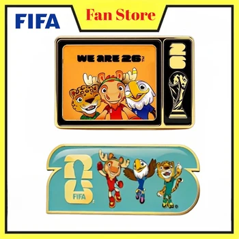 2026 FIFA-Weltmeisterschaft USA Kanada Mexiko Lizenzierte Maskottchen-Brosche Anstecknadel Fußball-Souvenir