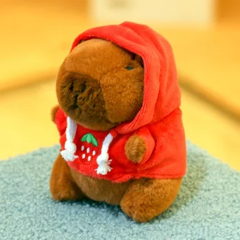 Niedlicher Capybara-Plüschtier-Kapuzenpullover mit Flügeln, Simulationspuppe, kleine Kuscheltiere, Anime
