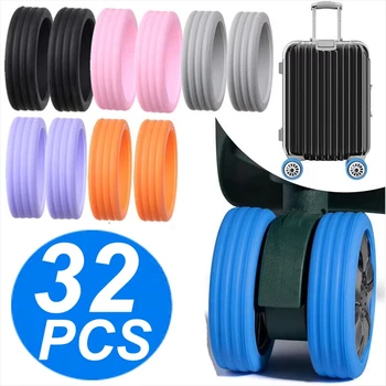 Silikon Rad Schutz Gepäck Fach Rad Schützen Abdeckung Trolley Stille Caster Hülse Koffer Zubehör