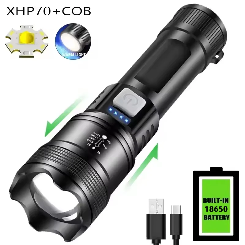 5000LM Ultrahelles taktisches Licht, eingebauter Akku – Bild 5