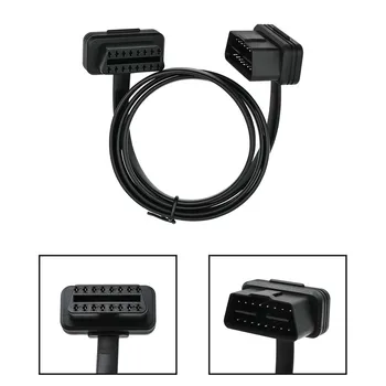 30/60/100 CM Flache + Dünne Als Nudel 16 Pin Buchse OBD OBDII 16 Pin Stecker auf Buchse Auto Scanner OBD2
