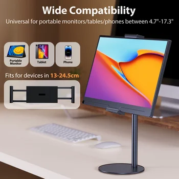 Höhenverstellbarer Monitorständer, tragbarer Vesa-Monitor-Tablet-Halter, bis zu 24 cm, stehende