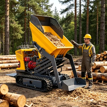 1-Tonnen-Selbstfahrender Raupen-Minidumper, direkt ab Werk, mit anpassbarem Entlademodus für den Transport