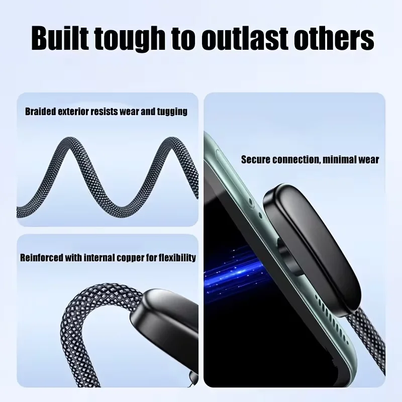 USB-C Schnellladekabel 100 W, rechtwinklig 90 Grad, Datenkabel – Bild 3