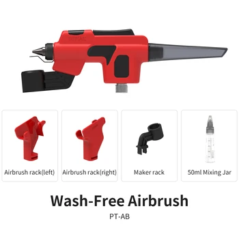 【DSPIAE PT-AB】 Waschfreie Airbrush mit Marker-Rack für Maßstabsmodellmalerei, schneller Farbwechsel, Bastler