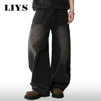 Vier Saison Herren Jeans Koreanische Version Student Casual Hosen High Street Gerade Lose Breite Bein Jeans