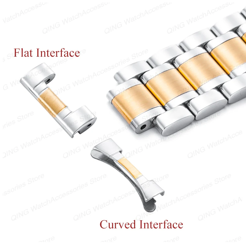 Arc Flat End Solid Edelstahl-Uhrenarmband für Tissot – Bild 5