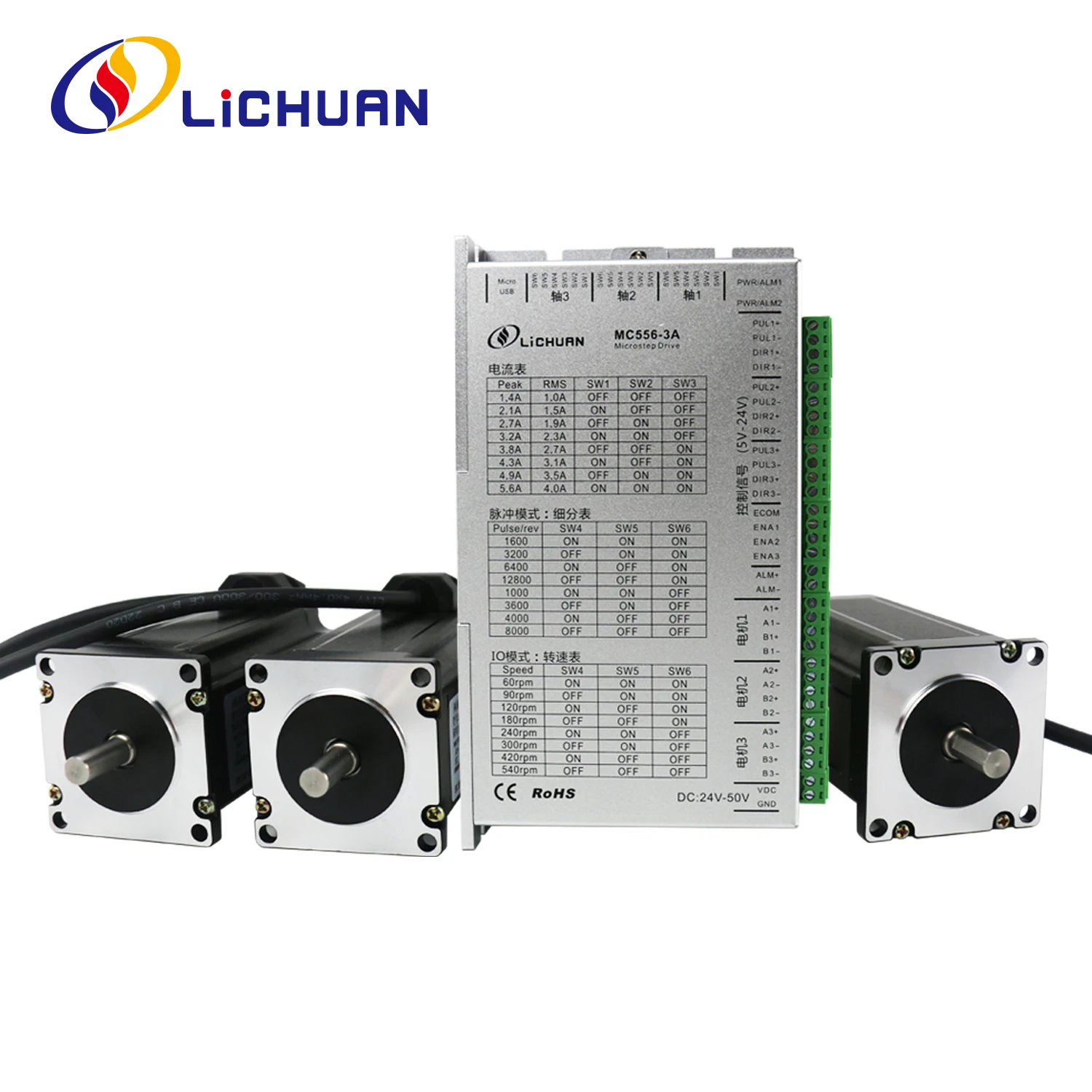 Dc24v ~ 50v 2.5a 3-Achsen-Schritttreibermotor 2-Phasen-Nema24 – Bild 6