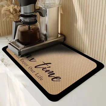 Heißer Kaffeemaschinen-Teppich, keine Reinigung, Antifouling-Technologie, Leder, Wasserkontrollkissen