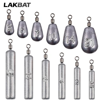 Angelgewichte 10 Stück 3,5g 5g 7g 10g 14g 20g Tube Bullet Quick Rod Jig Head Casting Metall Tackle Kit Pesca