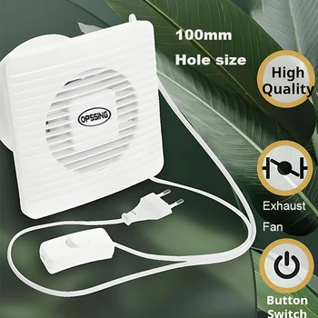 220 V EU/UK/AU 4 "6" Elektrische Abluftventilator Wc Leistungsstarke Stummschaltung Extractor Haushalt Wand