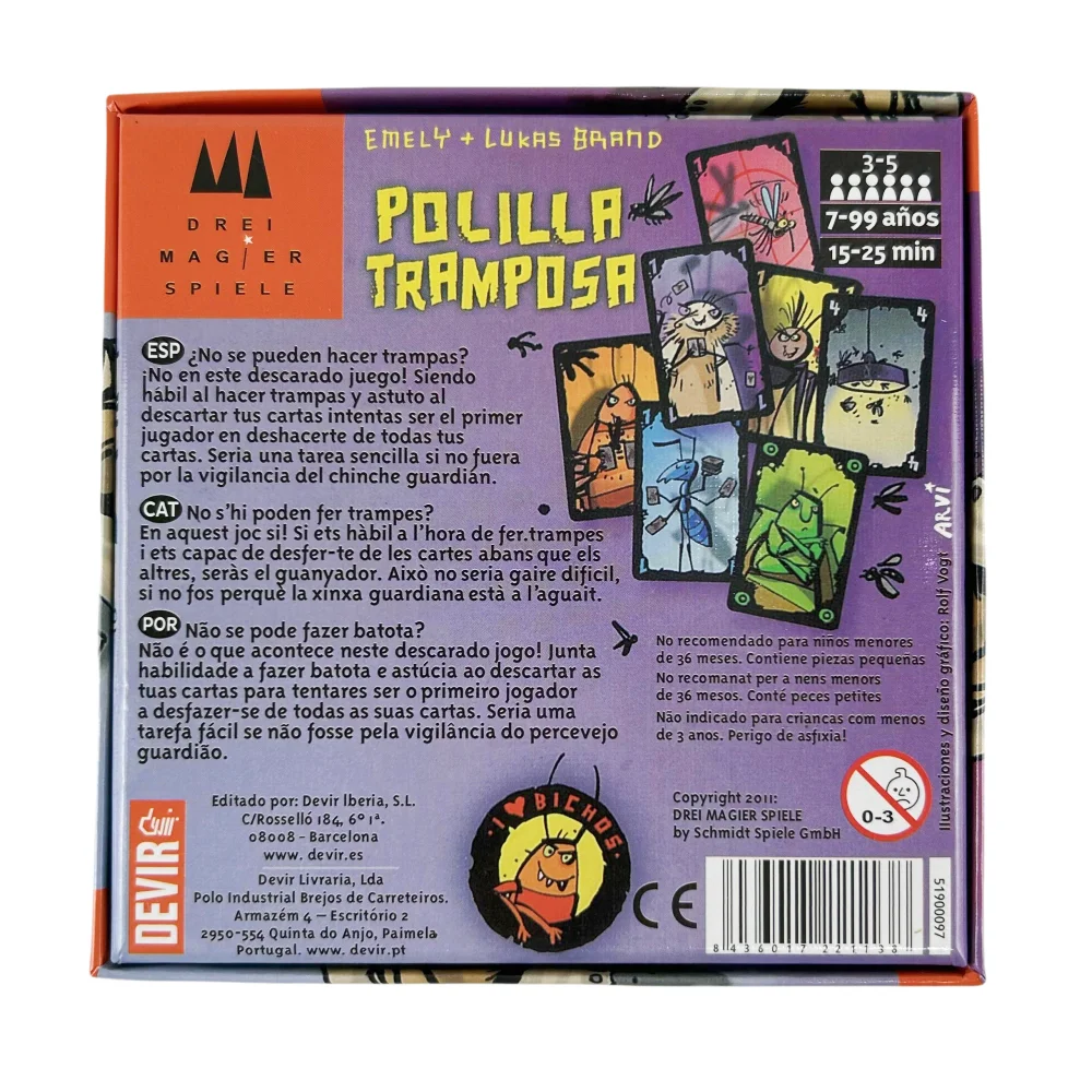 Mogel Motte Polilla Karten Brettspiel Devir-Spiel Motte – Bild 6