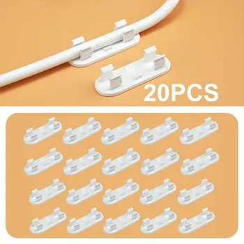 Selbstklebende Kabelhalter-Clips aus Kunststoff, Kabelorganisator ohne Bohren, Kabelmanagementsystem für den