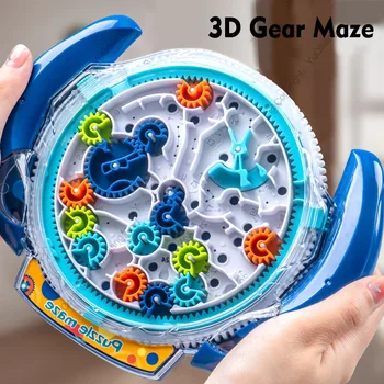 Intelligenz Escape Maze Challenge, Maze Board Gear Track Ball, Logiktraining, Aufmerksamkeit verbessern