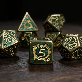 DND Würfel 7 Teile/satz Drachen Muster Polyedrische Würfel Rolle Spielen D & D TRPG Brettspiel Würfel