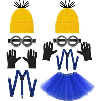 Disfraz Verkleidung, lustiges Halloween-Kostümzubehör für Erwachsene, Schutzbrille, Brille/gelbe