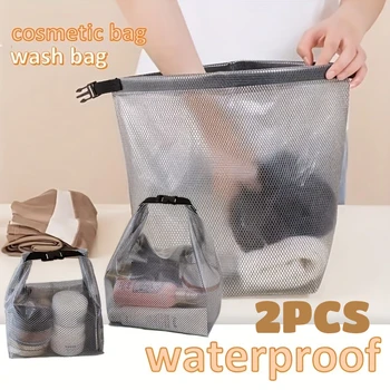 Wasserdichte Aufbewahrungstasche Kosmetiktasche Fitness Schwimmen Kleidungsaufbewahrungsbeutel (2 Stück)