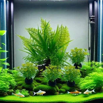 Aquarium Pflanzen Ornamente Kunststoff Simulation Künstliche Wasser Gras Aquarium Dekoration Zubehör (5 Stück)