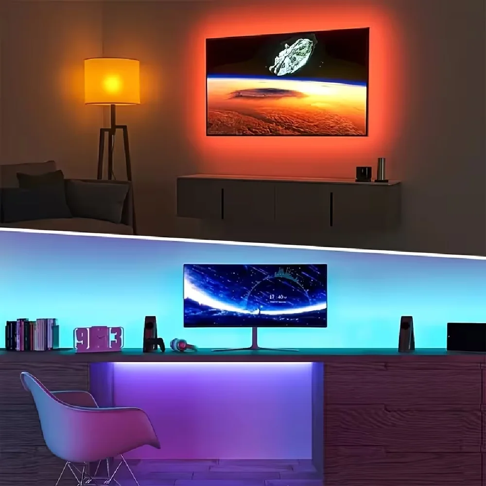 2835 LED-Streifen RGB-Lichterkette Selbstklebend Zuschneidbar – Bild 2