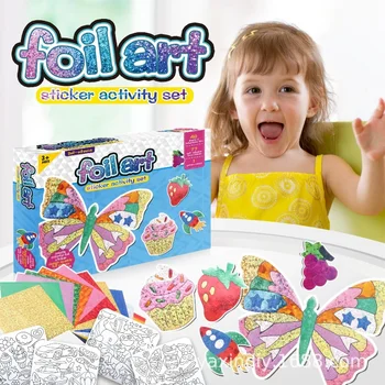 Folien-Kunstset für Kinder - lustige Bastelsets und Zubehör, kein Chaos, Kunst für Kinder, DIY, kreative