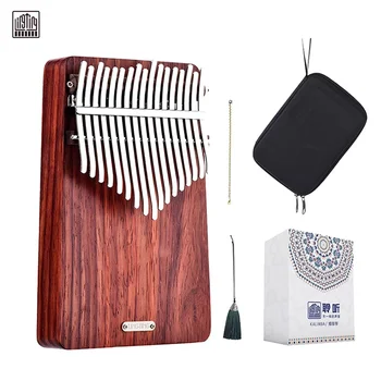 LINGTING Kalimba 17 21-Tasten tragbares Daumenklavier, professionelles Kalimbas, Anfänger-Musik, Tastatur