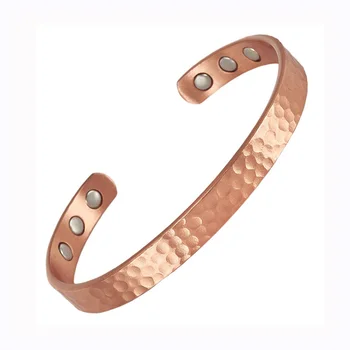 Magnetische Armbänder aus reinem Kupfer für Damen und Herren, Vintage-Armband aus Roségold, Charms