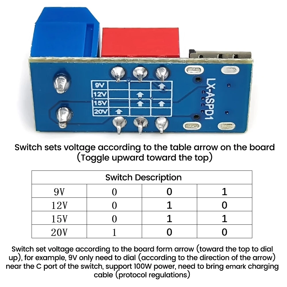 PD-Schnelllade-Testplatine, 5–20 V, einstellbares – Bild 2