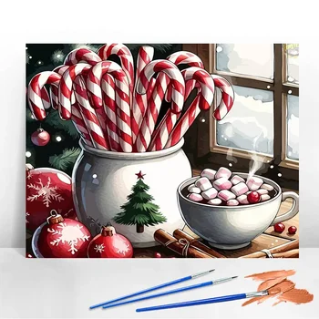 DIY Rundes/Quadratisches Diamantmalen Malen nach Zahlen auf Diamanten Weihnachten DIY Digitales Diamantmalen