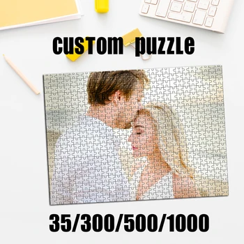 Personalisiertes individuelles Fotopuzzle „Karton/Holz 35/300/500/1000 Teile Puzzles für Erwachsene