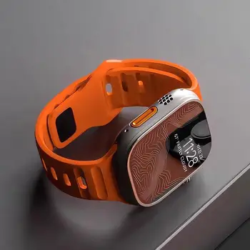 Silikon Sport armband für Apple Uhren armband 49mm 45mm 44mm 42mm 40mm 41mm 38 Correa Armband iwatch Serie 9 8