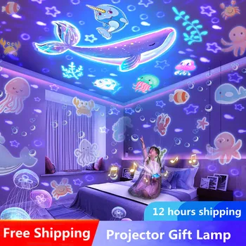 Sternenprojektor-Nachtlicht, rotierender Himmel, Mondlampe, Galaxie-Lampe, Zuhause, Schlafzimmer, Dekoration
