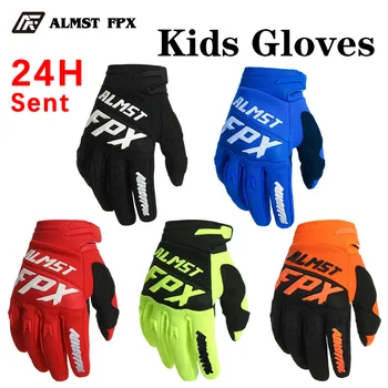 Alter 4-12 Jahre alte Kinder Vollfinger Balance Fahrradhandschuhe Off-Road Racing Motorradhandschuhe Mountain