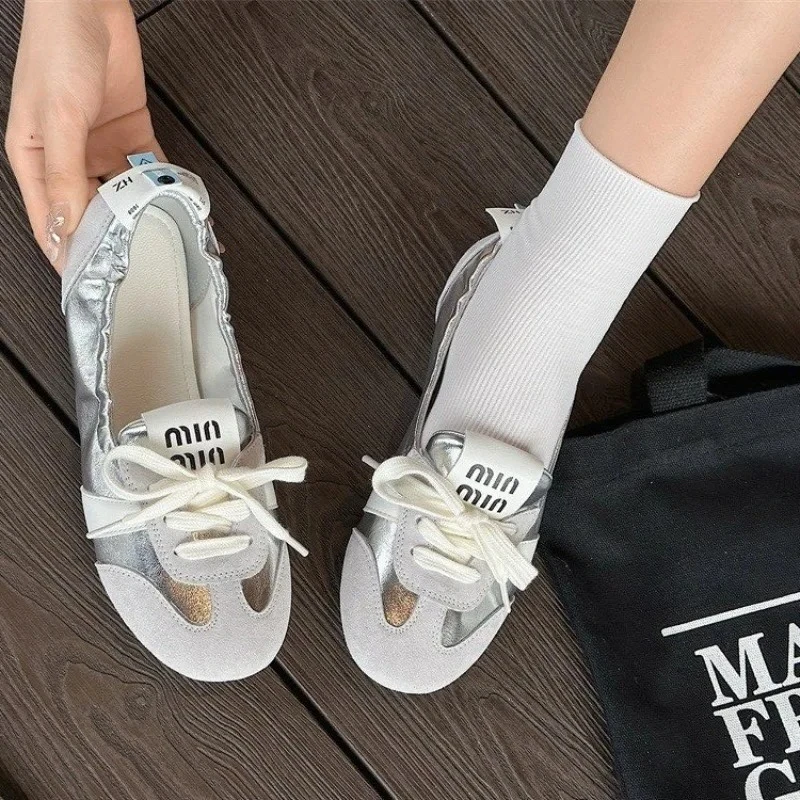 Lässige Damen-Sneaker, bequeme flache Ballerinas – Bild 4