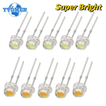 LED-Diode F5 Superheller Strohhut LED 5 mm Leuchtdioden Blau Grün Rot Gelb Weiß (100 Stück)