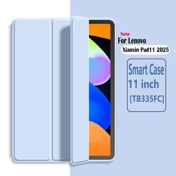 Lenovo Xiaoxin Pad 11 2025 Fall 11 zoll TB335FC Magnetische Trifold Ständer PU Leder Silikon Weiche Zurück