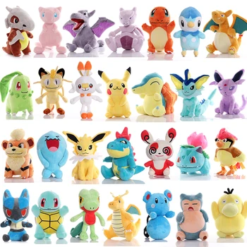 Süßes Pikachu Plüschtier Pokemon Charmander Squirtle Bulbasaur Gefüllte Puppe Eevee Scorbunny Gengar Snorlax