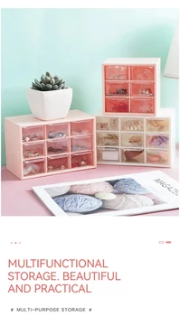 Einfacher, hochfarbiger Desktop-Organizer, Schubladentyp, Desktop, kleine Gegenstände