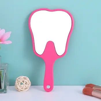 Kunststoff zahn förmigen Spiegel langlebige leichte hoch auflösende tragbare Make-up Spiegel Mini Handheld