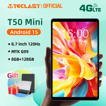 Teclast T50 Mini Android 15 Tablet 8,7 Zoll IPS 120 Hz G99 8-Kern Max. 20 GB (8 GB + 12 GB Erweiterung) RAM