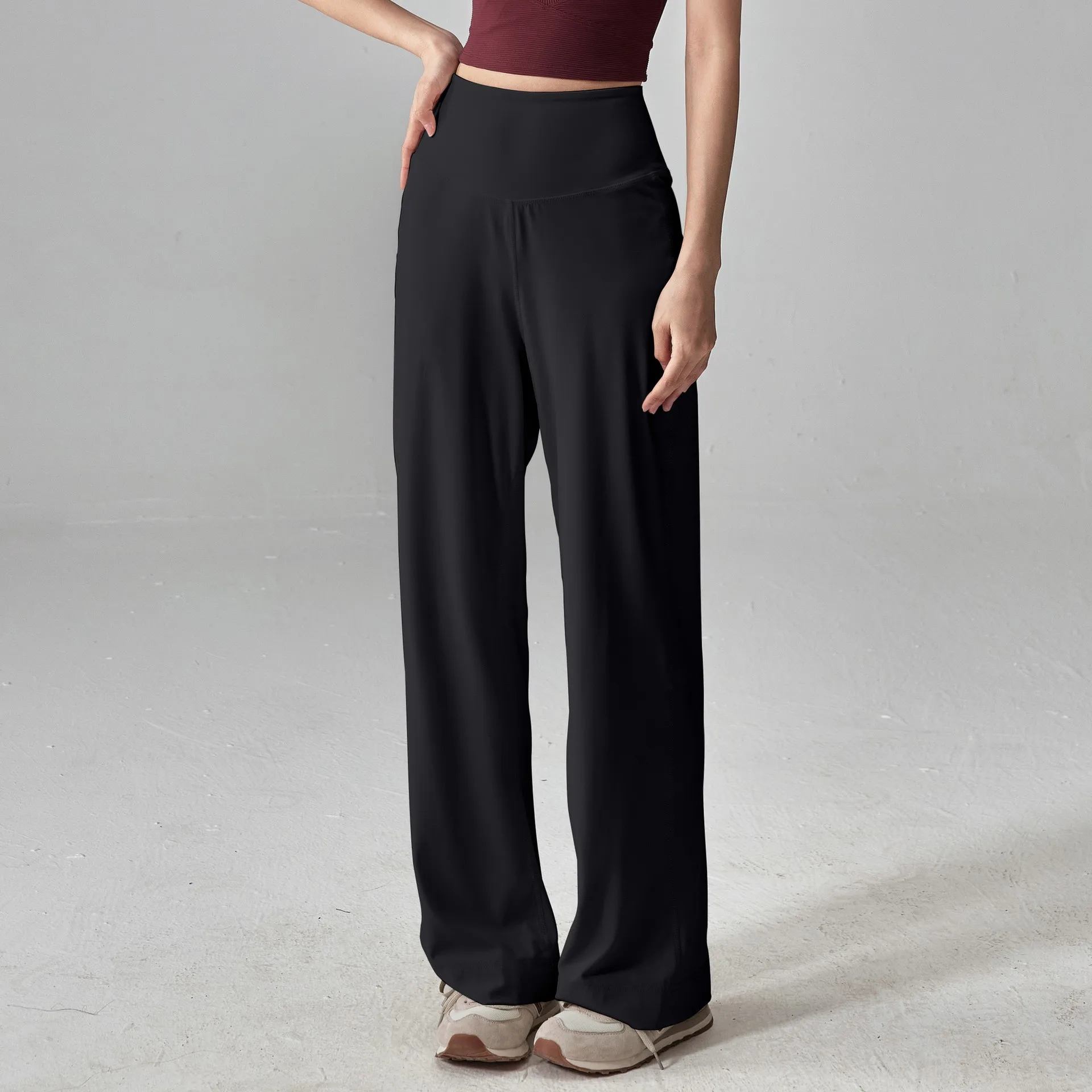 Hochwertige Damenhose mit Taschen, hohe Taille, Stretch – Bild 3
