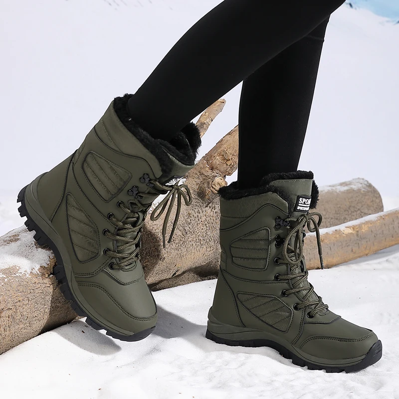 Winter Frauen Schnee Boot High-top Wasserdichte Stiefeletten – Bild 5