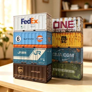 Miniatur-Aufbewahrungsbox für den Schreibtisch, Mini-Behälter, Modell, Mini-Eisen-Aufbewahrungsbox, kreative