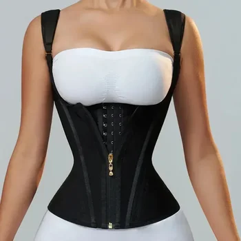 Fajas Body Shaper Shapewear Damen Weste Tops Doppelte Kompression Taillentrainer Korsett Verstellbarer
