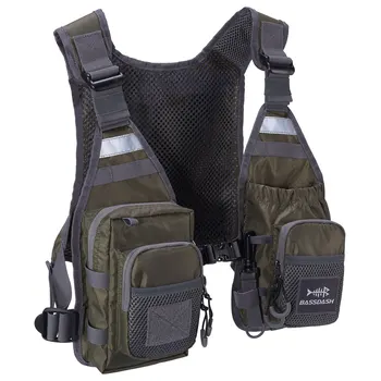 Bassdash FV08 Ultraleichte Fliegenfischerweste für Damen und Herren, tragbare Brusttasche, Einheitsgröße