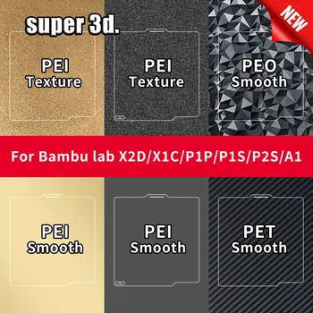 Bambulab Bauplatte 257x257 Federstahlplatte PEO PEY Platte A1 X1C P1S P2S Bambu Lab PEI Bauplatte 3D-Drucker